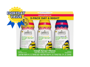 Zarbees Day & Night Cough Syrup + Mucus 3 pk 4 fl oz